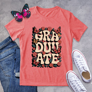 Abschluss-Schmetterling-Shirt – Kühnes Retro-Absch Tri-Blend Shirt