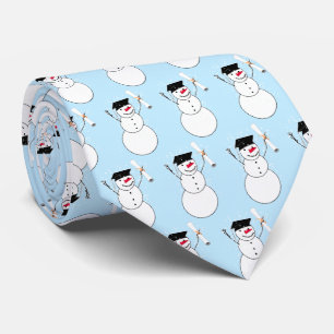 Abschluss-Schneemann-Weihnachten Krawatte