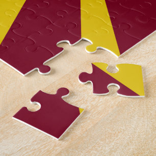 Abschluss School Colors Red and Gold Puzzle