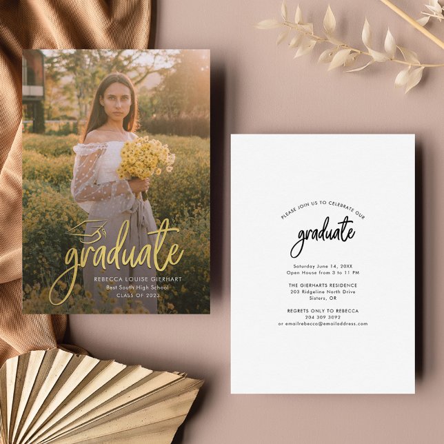 Abschluss Script Foto Graduate Ankündigung (Von Creator hochgeladen)