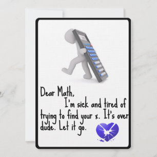 Abschluss Sehr geehrter Herr Mathe Karte