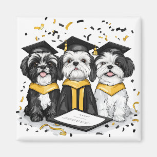 Abschluss Shih Tzu Dogs Magnet