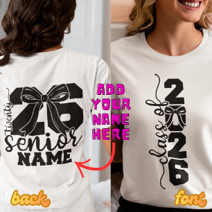 Abschluss-Shirt Senior 2026 mit individuellem Name T-Shirt