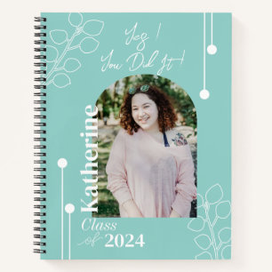 Abschluss Simple Foliage Foto Aqua Notizbuch