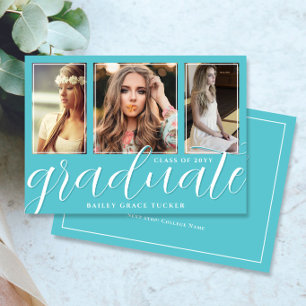 Abschluss-Skript 3-Foto Türkis Abschlussfeier Ankündigung