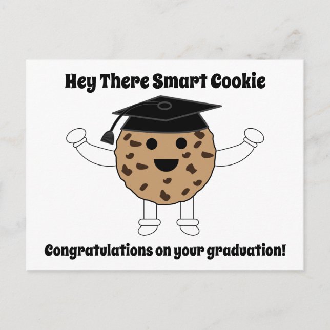 Abschluss Smart Cookie Funny Personalisieren Postkarte (Vorderseite)