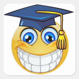 Abschluss Smile Face Sticker