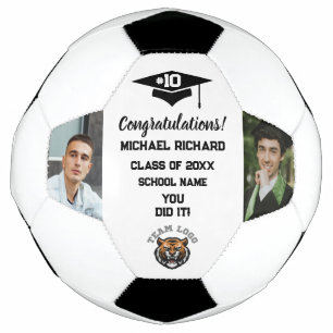 Abschluss Soccer Custom Foto & Name 2025 Athlete Fußball