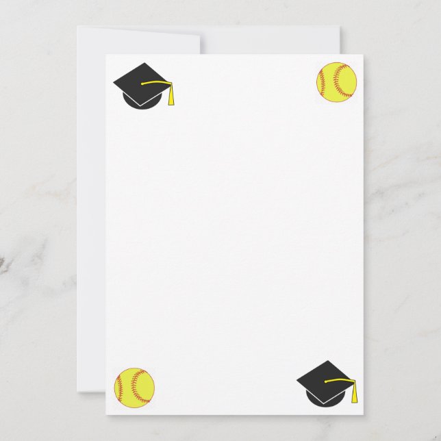 Abschluss Softball Dankeskarte (Rückseite)
