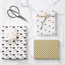 Abschluss Sparkle Set 3 Geschenkpapier Set