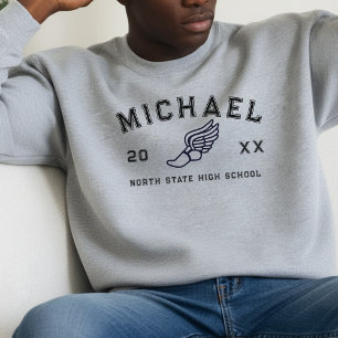 Abschluss-Sportler mit Uni-Letter Custom Athlet Sweatshirt