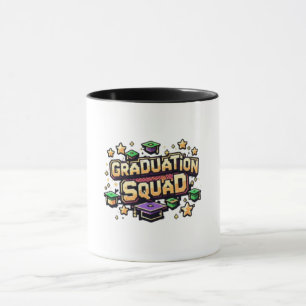 Abschluss Squad Pixel Caps Stars Tasse