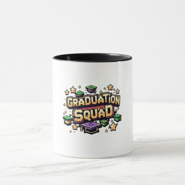 Abschluss Squad Pixel Caps Stars Tasse (Zentrum)