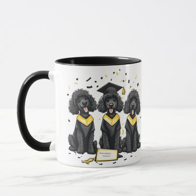 Abschluss Standard Poodle Hunde Tasse (Links)