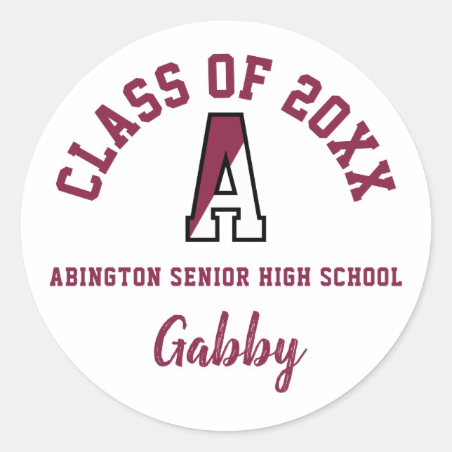 Abschluss Stickers Abington Senior High School (Vorderseite)