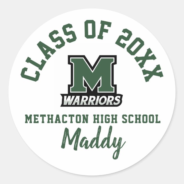 Abschluss Stickers Methacton High School, Custom (Vorderseite)
