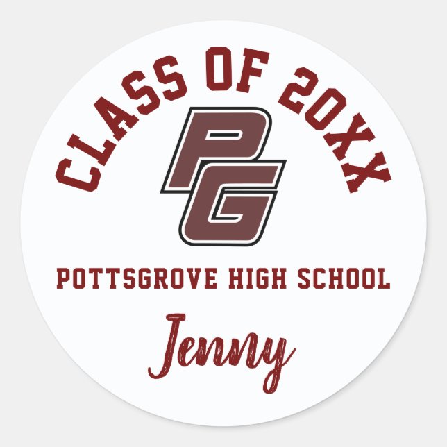 Abschluss Stickers Pottsgrove High School, Custom (Vorderseite)
