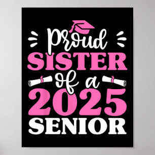 Abschluss Stolz Register eines 2025 Senior Shirt C Poster