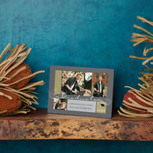 Abschluss Stylische Schriftrollen 3 Foto Staffelei Fotoplatte