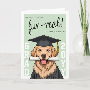 Abschluss Süßer Golden Retriever Benutzerfoto Karte