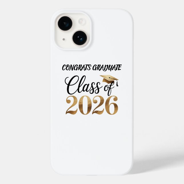 Abschluss-T-Shirt Geschenk Klasse 2026 Case-Mate iPhone Hülle (Rückseite)