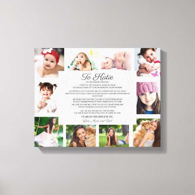 Abschluss Tag 10 Foto zu Tochter Leinwanddruck (Vorderseite)