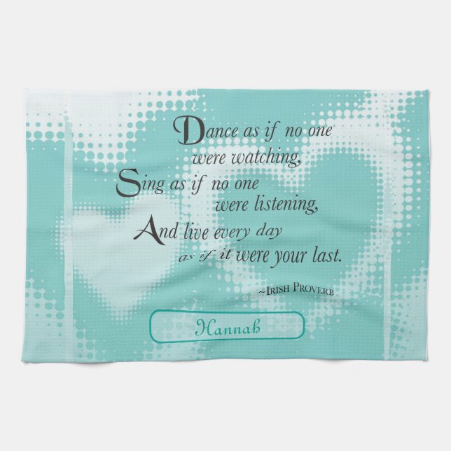 Abschluss-Tanz, Geschenk, Hannah Handtuch (Horizontal)