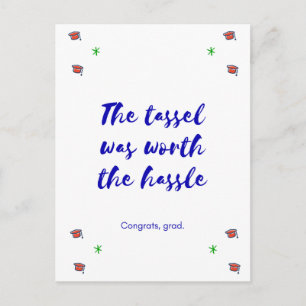 Abschluss - Tassle war die einfache Postkarte wert