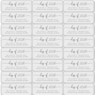 Abschluss Transparente Rücksendeadressen-Aufkleber Aufkleber