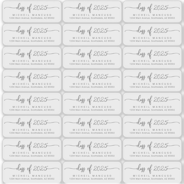 Abschluss Transparente Rücksendeadressen-Aufkleber Aufkleber (Vorderseite)