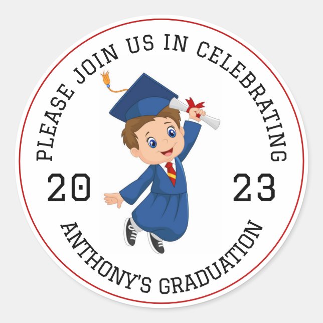 Abschluss Umschlag Aufkleber (Vorderseite)