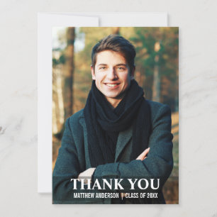 Abschluss Vielen Dank an die moderne Fotokarte L W Dankeskarte