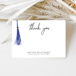 Abschluss Vielen Dank Blue Tassel Dankeskarte<br><div class="desc">Einfache Abschluss Thema danke Ihnen Karte mit Leerzeichen,  um handgeschriebene Nachrichten in der Mitte schreiben. Es gibt eine Abbildung eines blauen Tassel auf der Seite.</div>