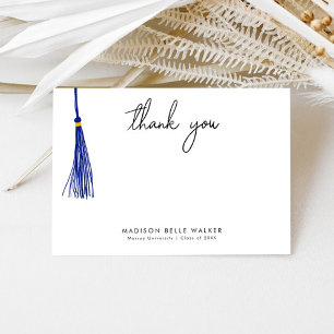 Abschluss Vielen Dank Blue Tassel Dankeskarte