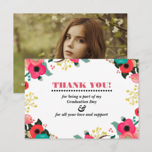 Abschluss Vielen Dank, dass Sie die Foto-Karte ind Ankündigung