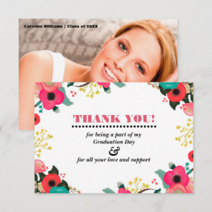 Abschluss Vielen Dank, dass Sie Fotokarte haben Einladung