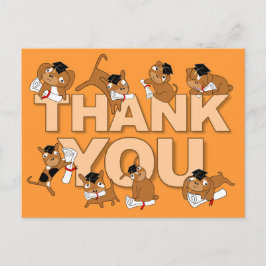 Abschluss Vielen Dank, dass Sie Postcard Puppy Postkarte