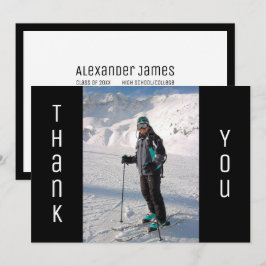 Abschluss Vielen Dank, Ihr herzliches Schwarz-Weiß Ankündigung