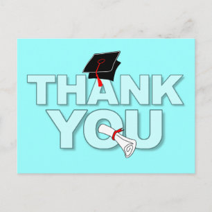 Abschluss Vielen Dank Postcard Diploma 1 Postkarte
