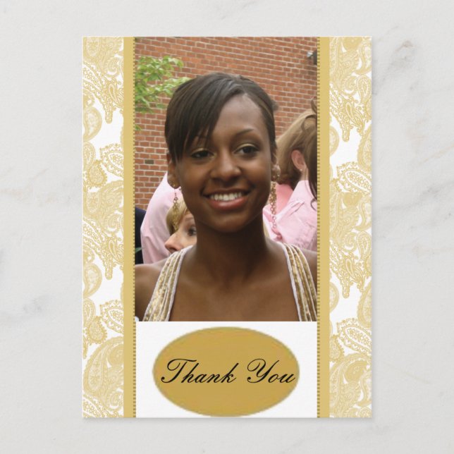 Abschluss Vielen Dank Postkarte (Vorderseite)