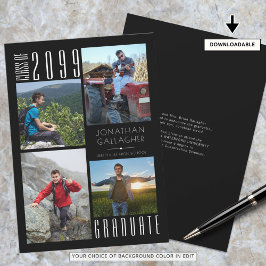 Abschluss Vier Fotos Schwarz-weiß Ankündigung