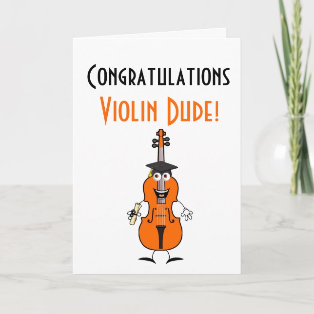 Abschluss Violine Typ Card (Orange) Karte (Vorderseite)
