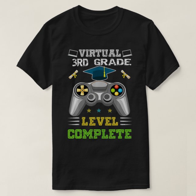 Abschluss virtueller 3RD-Level-Komplettgamer  T-Shirt (Design vorne)