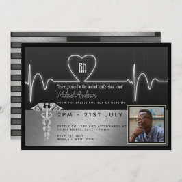 Abschluss von männlichen Krankenschwestern - FOTO Einladung