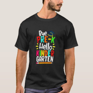 Abschluss von Pre K Hello Kindergarten zurück zum T-Shirt