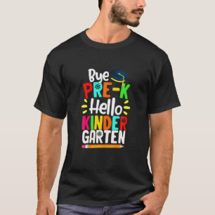 Abschluss von Pre-K Hello Kindergarten zurück zum T-Shirt