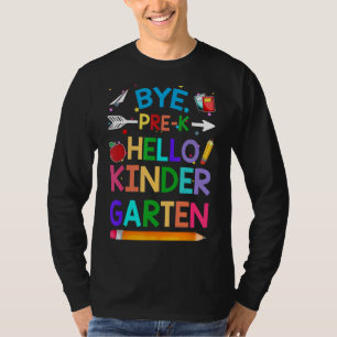 Abschluss von Pre K Hello Kindergarten zurück zum T-Shirt