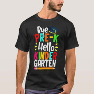 Abschluss von Pre K Hello Kindergarten zurück zum T-Shirt