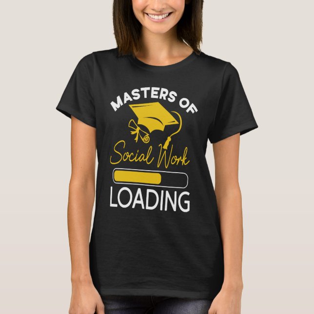 Abschluss von Sozialarbeit T-Shirt (Vorderseite)