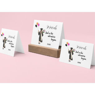 Abschluss Wasserfarbe Moderne, trendige Girl-Card Karte